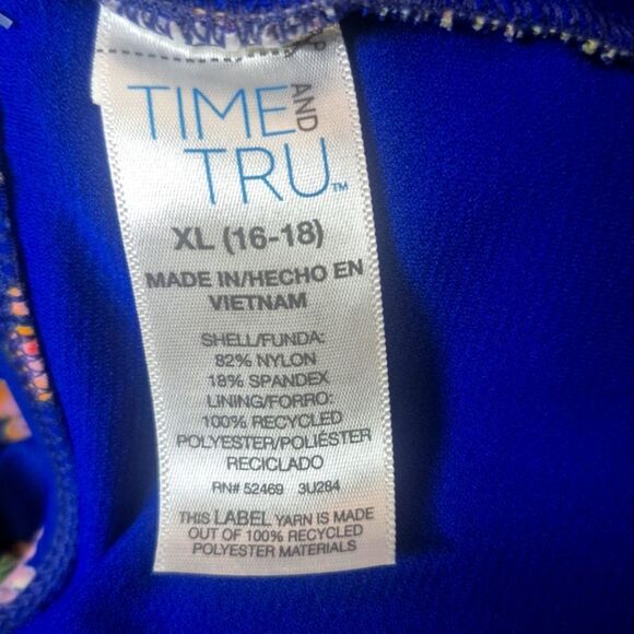 Splash into Style with Time and Tru Floral Swimsuit - Size XL (16-18) - Picture 7 of 7
